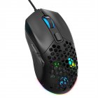 Wire Control Gaming Mouse RGB Backlight 7200dpi Adjustable Lightweight Mouse With Interchangeable Back Cover black