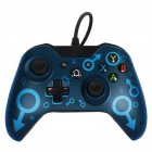 Wired Gaming Controller PC Interface Dual-Vibration blue