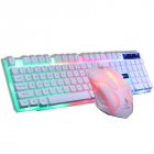 <span style='color:#F7840C'>Wired</span> USB PC Gamer Suspension Mechanical Feel <span style='color:#F7840C'>Keyboard</span> + Mouse Set Photoelectric Laptop Computer Backlit <span style='color:#F7840C'>Keyboard</span> Set white