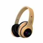 Wireless Bluetooth 5.0 Headphones Foldable Headset Earphones Noise Cancelling Sport Earphone Golden