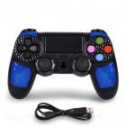 Wireless Bluetooth Gamepad Host Controller Vibration Touch for IOS Phone PS4 blue