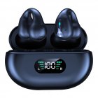 Wireless Bluetooth Headphone Noise Canceling Air Conduction Headset Ergonomic Ear Clip Sports Earphone black