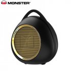 Wireless Bluetooth Speaker Stereo Soundbar Waterproof Loudspeaker with <span style='color:#F7840C'>Mic</span> Portable Speaker black gold