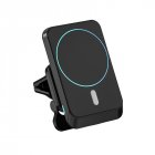 Wireless  Charger 15w 360 Degree Universal Ball Strong Electromagnetic Suction Charger Black
