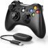 Wireless Controller Compatible for Xbox 360 Pc with Dual Vibration Turbo 2 4g Low Delay Controller Black
