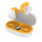 Wireless Ear Clip Open Ear Bone Conduction Headphones With Ear Hook Wireless Ear Clip Headset For Running Cycling white yellow