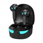Wireless  Earphones Waterproof Stereo In-ear Earbuds Mic Bluetooth-compatible 5.1 Sports Gaming Headsets Black