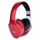 Wireless Headphones Bluetooth Headset Foldable Stereo Headphone Gaming <span style='color:#F7840C'>Earphones</span> Support TF Card with Mic for PC All Phone Mp3 red
