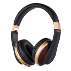 Wireless Headphones Bluetooth Headset Foldable Stereo Gaming <span style='color:#F7840C'>Earphones</span> with Microphone Support TF Card for IPad Mobile Phone Gold