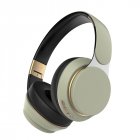 Wireless  Headphones Bluetooth--compatible Headset Foldable Stereo Adjustable Earphones With Mic light green