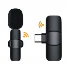 Wireless Lavalier Microphone Studio Gaming Live Broadcast Lapel Clip Professional Mic Compatible For Iphone Android Phone type C interface