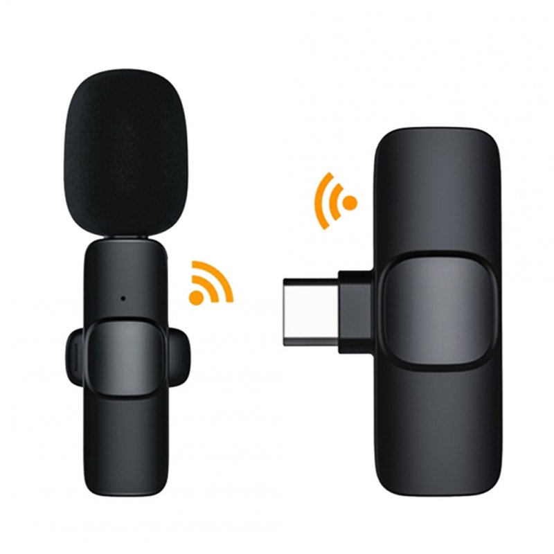 Wireless Lavalier Microphone Studio Gaming Live Broadcast Lapel Clip