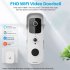 Wireless Wifi Doorbell Pir Motion Detection Night Vision Video Intercom Camera Smart Home Security Monitor Black