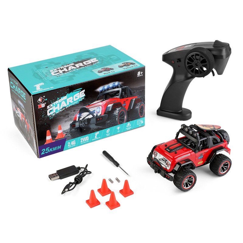 Wltoys 322221 2.4g Radio System 1/32 2wd 280 Brushed Motor Mini Remote  Control  Car Off Road Vehicle Models W/ Light Children Toys Red