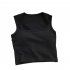 Women Crop Tank Tops Sexy Sleeveless Racerback Solid Color Underwear Breathable Bottoming Sports Tops White One size