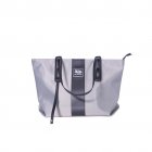 Women Fashion Shoulder Handbag Large Capacity Bucket Tote Bag Drone Storage Pouch Light gray + silk scarf