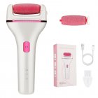 Women Foot Callus Remover Professional Electric Callous Removers For Feet With Rechargeable 2 Grinding Heads Pink