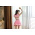 Women Girl Sexy Cosplay Costume Lingerie Set Student Uniform Role Play Foreplay Sex Clothes Pink One size