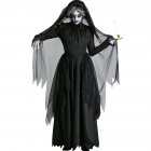 Women Halloween Horror Ghost Bride Costume Goth Vampire Black Dress Witch Dress Party Death Cosplay Costumes black_M