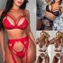 Women Lingerie Sexy Lace Bra Erotic Bra Briefs Set Plus Size Sexy Underwear white M