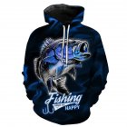 Women Long Sleeves Hoodie Fun Underwater Fish World 3d Digital Printing Sweater Loose Casual Hooded Sweatshirt 002 2XL