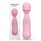 Women Massager Portable Mini Size AV Vibrator 10 Frequency Conversion Massage Stick Battery model pink