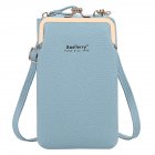 Women Satchel Crossbody Bag Mini PU Leather Shoulder Messenger Bag for Girls Phone Purse blue