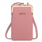 Women Satchel Crossbody Bag Mini PU Leather Shoulder Messenger Bag for Girls Phone Purse Dark pink
