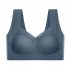 Women Seamless Bra Unpadded Full Cup Adjustable Straps Sports Vest Style Underwear skin color XXL