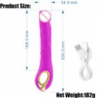 Women Silicone Mini Vibrators 10 Vibration Modes Usb Rechargeable Waterproof Dildo Sex Toys Vaginal Anal Massager Rose red