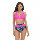 Women Split Bikini Swimsuit Sexy Backless High Waist Quick-drying Swimwear For Beach Hot Spring J2312 bikini pink XL