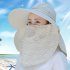 Women Summer Large Brim Sun Hat UV Protection Folding Mask Breathable Hat Light purple