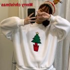 Women Thickened Lamb Wool Coat Christmas Sweater Loose Round Neck Long Sleeve