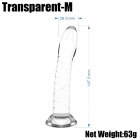 Women Transparent Dildo Safe Skin Friendly Waterproof Anal Butt Plug Sex Toys Masturbation Device medium transparent white