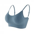 Women Wireless Bra With Breast Pad Push-up Solid Color Underwear With Adjustable Strap Breathable Underwear blue One size (42.5-62.5kg)