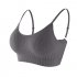 Women Wireless Bra With Breast Pad Push up Solid Color Underwear With Adjustable Strap Breathable Underwear dark grey One size  42 5 62 5kg 