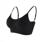 Women Wireless Bra With Breast Pad Push-up Solid Color Underwear With Adjustable Strap Breathable Underwear black One size (42.5-62.5kg)
