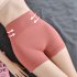 Women Yoga Shorts High Waist Hip Lifting Tummy Control Safety Underwear Sports Shorts Brick red one size