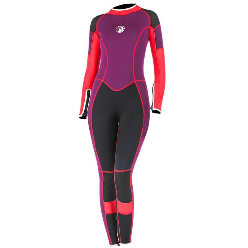 Women's 3MM Full Body Wetsuit Warm Neoprene Swimsuit Full Body Long Sleeves Sunsuit For Snorkeling Kayaking