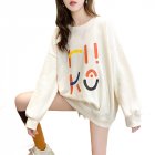 Women's Hoodie Spring and Autumn Thin Loose Pullover Long-sleeve  Hooded Sweater Apricot _M