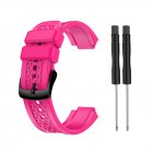 Women's Silicone Wristband Large Size Replacement Wristband for Garmin Forerunner 25 Rose red
