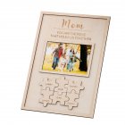Wooden Puzzle Photo Frame Mom Writing Picture Design Personalized Diy Memorial Gifts Home Decoration as shown