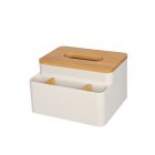 Wooden Rectangle Napkin Organizer Tissue Holder for Hotel Home Table Remote Control <span style='color:#F7840C'>Storage</span> <span style='color:#F7840C'>Box</span> apricot
