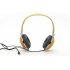 Wooden headphones with retro look and separate microphone  Perfect as a computer headset or use it with your mp3 player or phone 