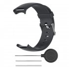 Wrist Band for Garmin Approach S3 GPS Watch Elegant Silicone Watch Strap with <span style='color:#F7840C'>Tool</span> Individualized Adjustment black
