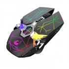 X13 Wireless Gaming Mouse 2.4G Bluetooth 5.0 2400DPI USB Rechargeable Mouse for Windows Computer PC Star black