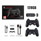 X2 Plus Wireless Retro Game Console Built In 40000 Games Plug Play Video Game Stick Dual 2.4G Wireless Controllers 128GB