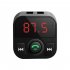 X5 Car Mp3  Player Plug in Card   U Disk Multifunction Adapter Bluetooth compatible 5 0 Power off Memory Function Fm Transmitter black