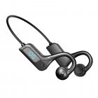 X7 Bone Conduction Headphones Wireless Bluetooth Stereo Headset Waterproof Digital Display Sports Earphone black