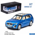 X7 High Simulation 1:24 SUV Sound Light Alloy Car Model Toy for Kids blue